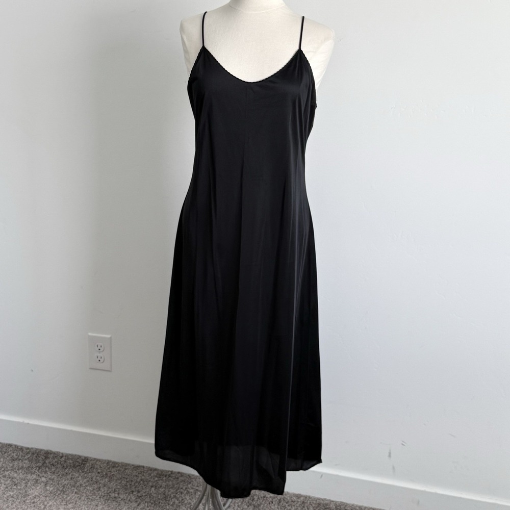 Black‎ Slip Dress Whimsigoth Y2K Quiet Luxury Romantic woman M cocktails